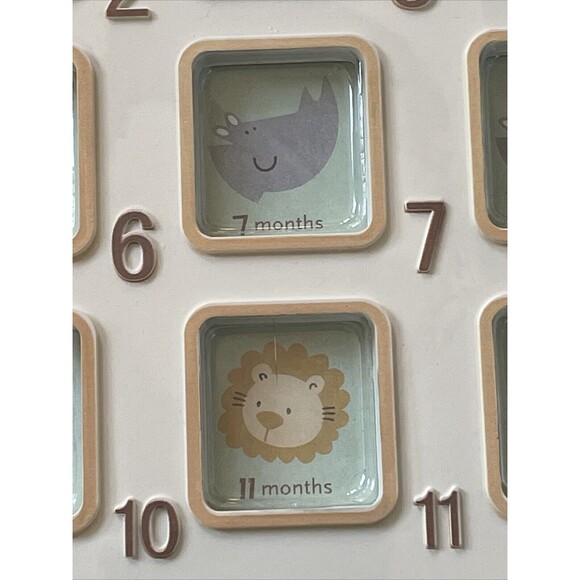 Cudlie! Childs First Year Photo Frame Boy Noahs Ark 13 Photo Insert Windows - Picture 10 of 13